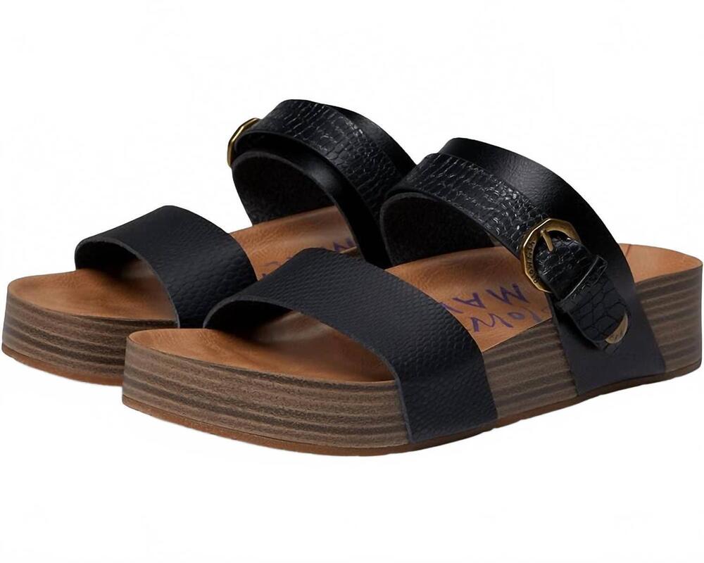 NEW BLOWFISH women's marge sandal in black dyecut